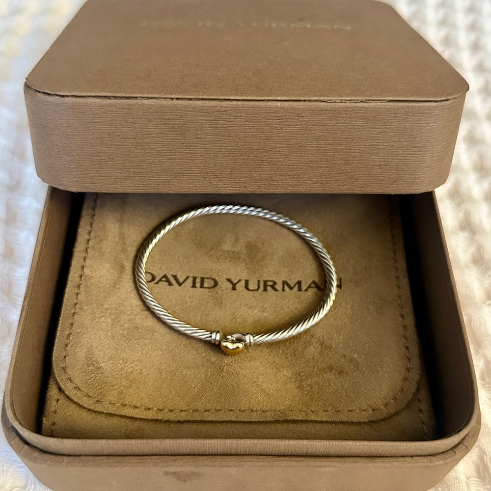 David Yurman Silver Bracelet with Gold Accent
